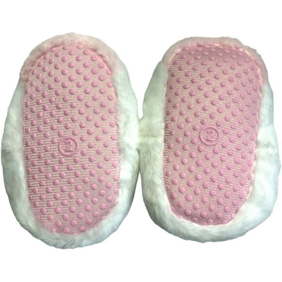 Unicorn Slippers Houseshoes Infant Girls Size 2 Soft Faux Fur Non Slip Sole - Picture 6 of 8